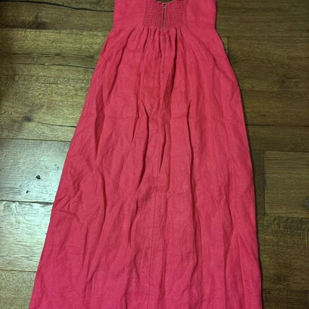 Reformation pink linen midi dress 2 - Picture 2 of 7